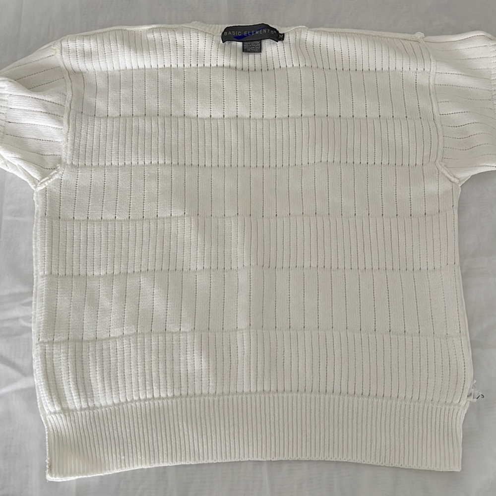Vintage Basic Elements Reverse Knit Mens Sweater … - image 8